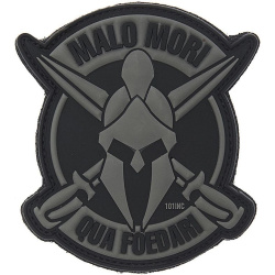 3D PVC Nášivka/Patch Malo Mori - čierna