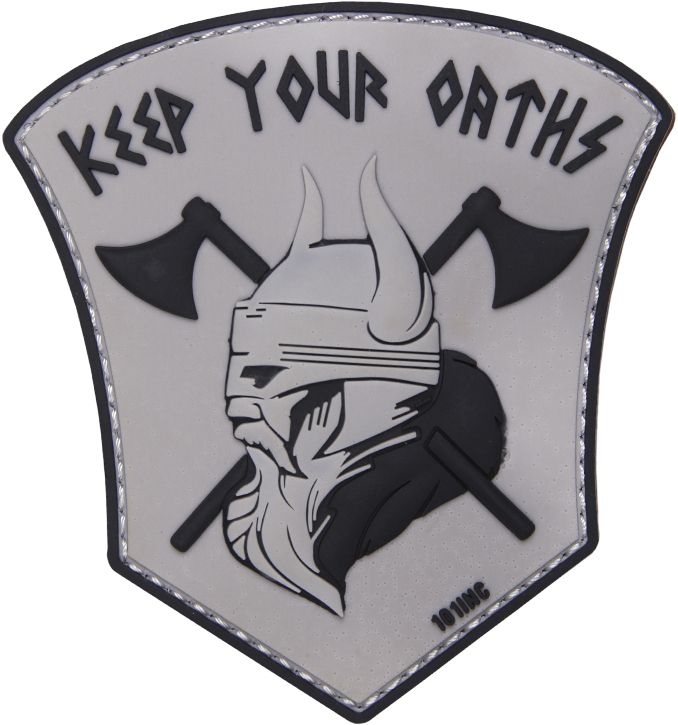 3D PVC Nášivka/Patch Keep our oaths - šedá