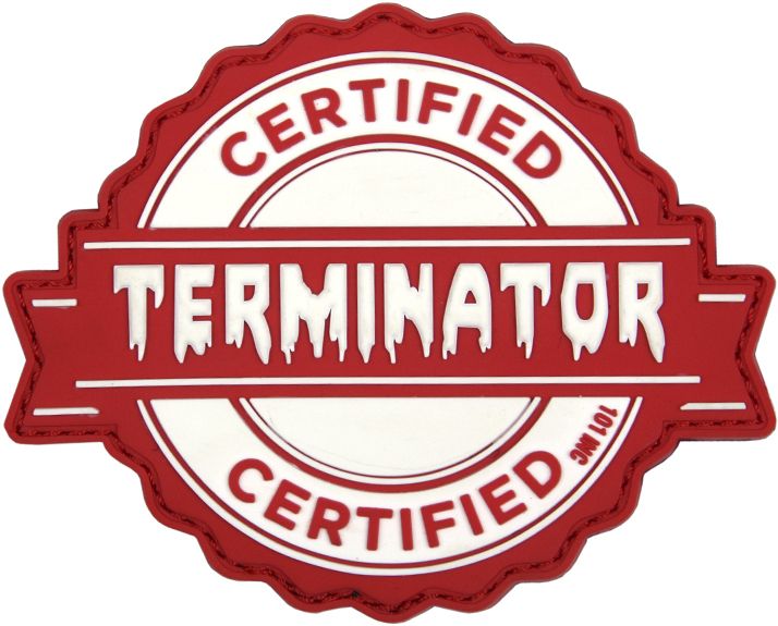 3D PVC Nášivka/Patch Terminator - červená