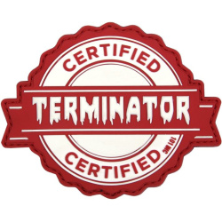 3D PVC Nášivka/Patch Terminator - červená