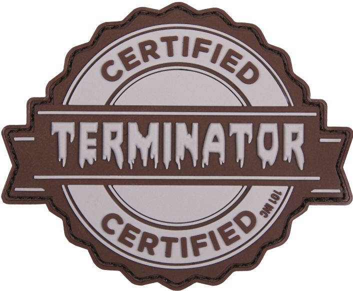 3D PVC Nášivka/Patch Terminator - šedá