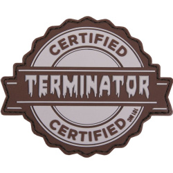 3D PVC Nášivka/Patch Terminator - šedá