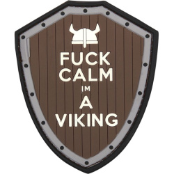 3D PVC Nášivka/Patch Fuck Calm - hnedá/šedá