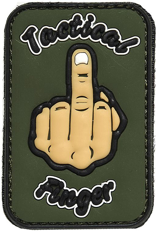 3D PVC Nášivka/Patch Tactical finger - zelená