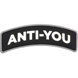 3D PVC Nášivka/Patch Anti You - čierna