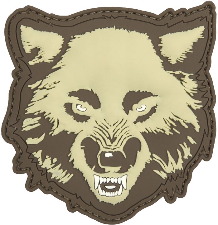 3D PVC Nášivka/Patch Wolf - coyote