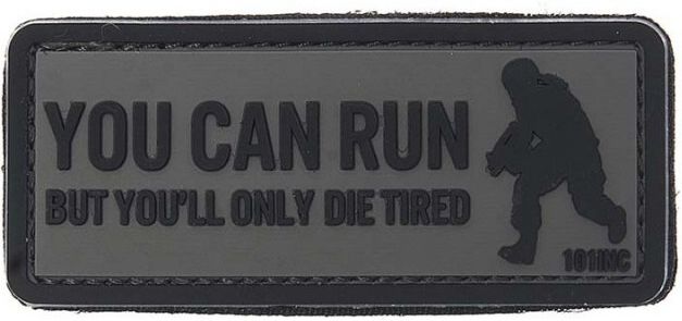 3D PVC Nášivka/Patch You can run - šedá