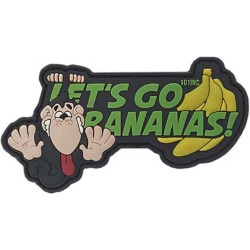 3D PVC Nášivka/Patch Let's go bananas - farebná