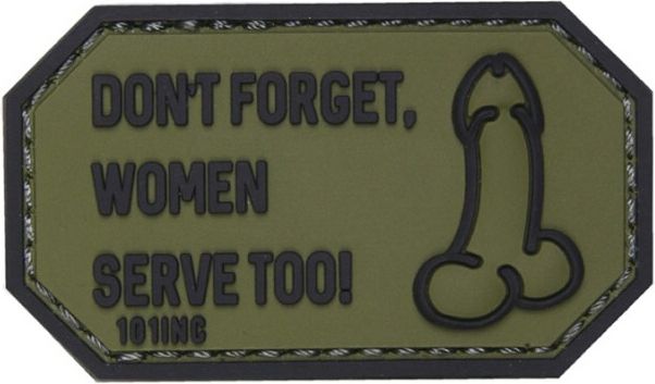 3D PVC Nášivka/Patch Don't forget Women - zelená