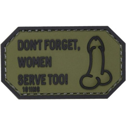 3D PVC Nášivka/Patch Don't forget Women - zelená