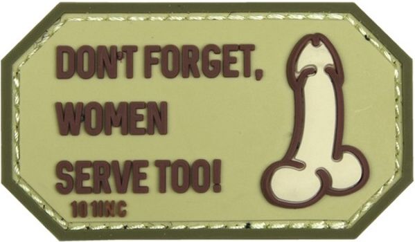 3D PVC Nášivka/Patch Don't forget Women - coyote