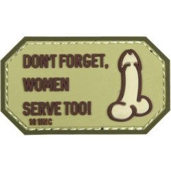 3D PVC Nášivka/Patch Don't forget Women - coyote