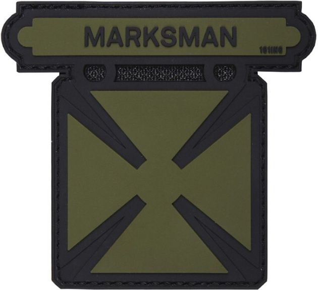 3D PVC Nášivka/Patch Marksman - zelená