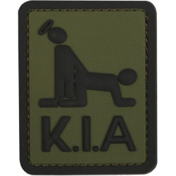 3D PVC Nášivka/Patch Killed in Action - zelená