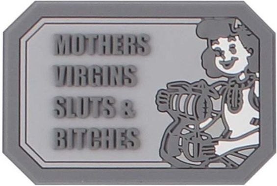 3D PVC Nášivka/Patch Mothers Virgins - šedá