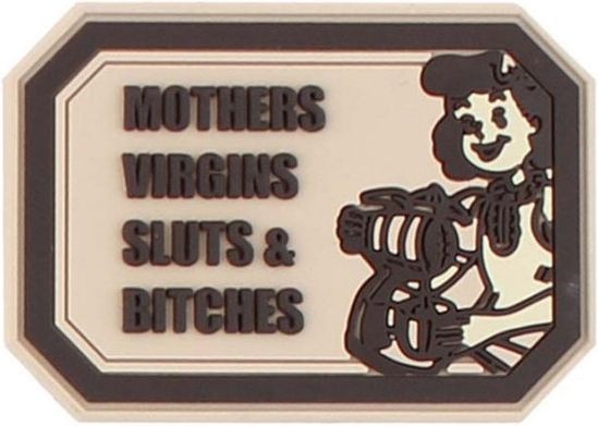 3D PVC Nášivka/Patch Mothers Virgins - piesková