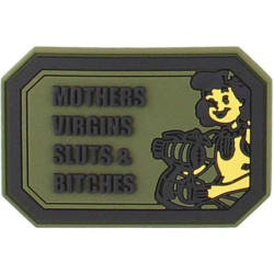 3D PVC Nášivka/Patch Mothers Virgins - zelená