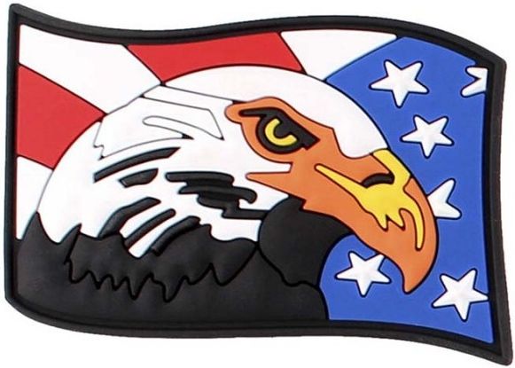 3D PVC Nášivka/Patch USA eagle - farebná