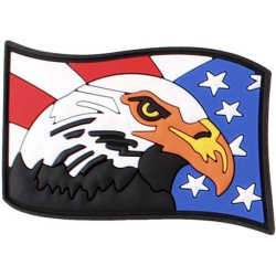 3D PVC Nášivka/Patch USA eagle - farebná