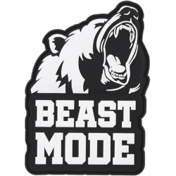 3D PVC Nášivka/Patch Beast mode - čierna
