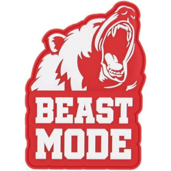 3D PVC Nášivka/Patch Beast mode - červená