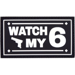 3D PVC Nášivka/Patch Watch my - čierna