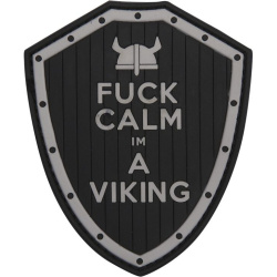 3D PVC Nášivka/Patch Fuck Calm - čierna