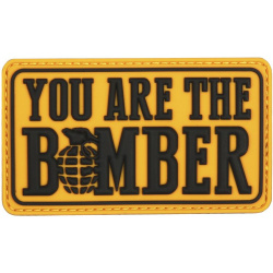 3D PVC Nášivka/Patch You are the bomber - žltá