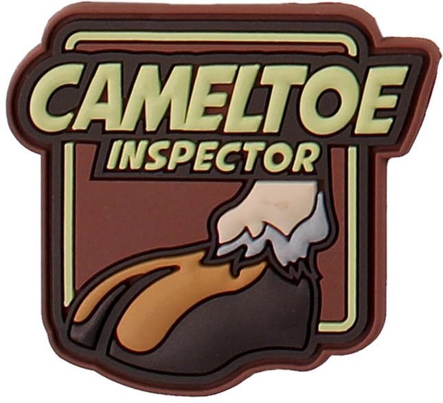 3D PVC Nášivka/Patch Cameltoe inspector - hnedá