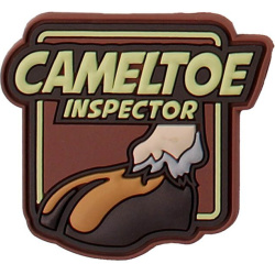 3D PVC Nášivka/Patch Cameltoe inspector - hnedá