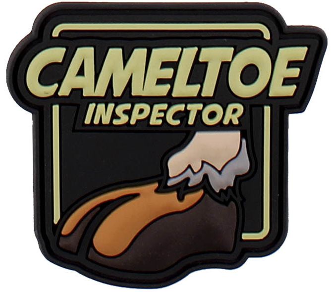 3D PVC Nášivka/Patch Cameltoe inspector - čierna