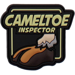 3D PVC Nášivka/Patch Cameltoe inspector - čierna