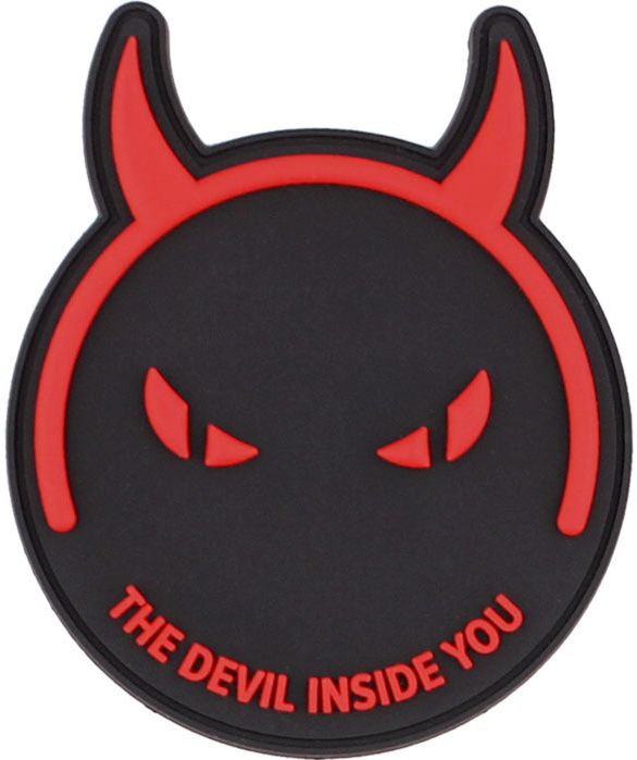 3D PVC Nášivka/Patch The devil inside you - červená