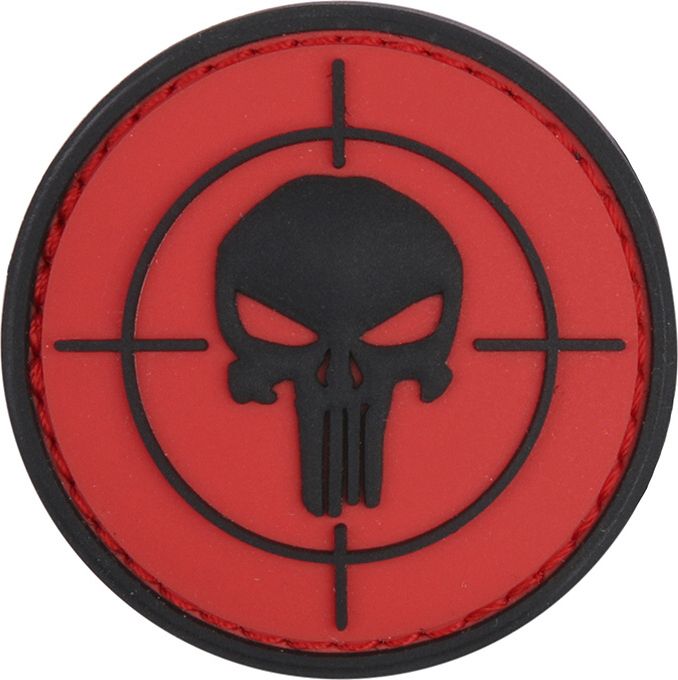 3D PVC Nášivka/Patch Punisher sight - červená