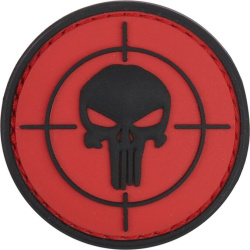 3D PVC Nášivka/Patch Punisher sight - červená