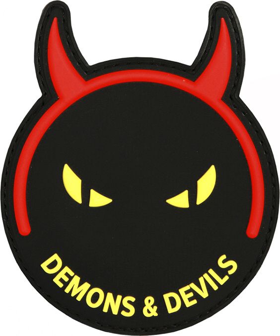 3D PVC Nášivka/Patch Demons & Devils - čierna/žltá