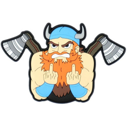 3D PVC Nášivka/Patch Angry viking - farebná