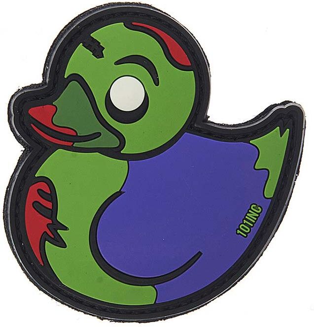 3D PVC Nášivka/Patch Zombie Duck - zeleno/fialová