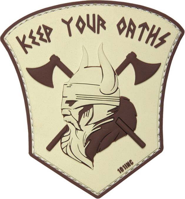 3D PVC Nášivka/Patch Keep your oaths - piesková