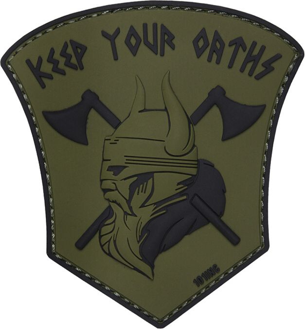 3D PVC Nášivka/Patch Keep your oaths - zelená