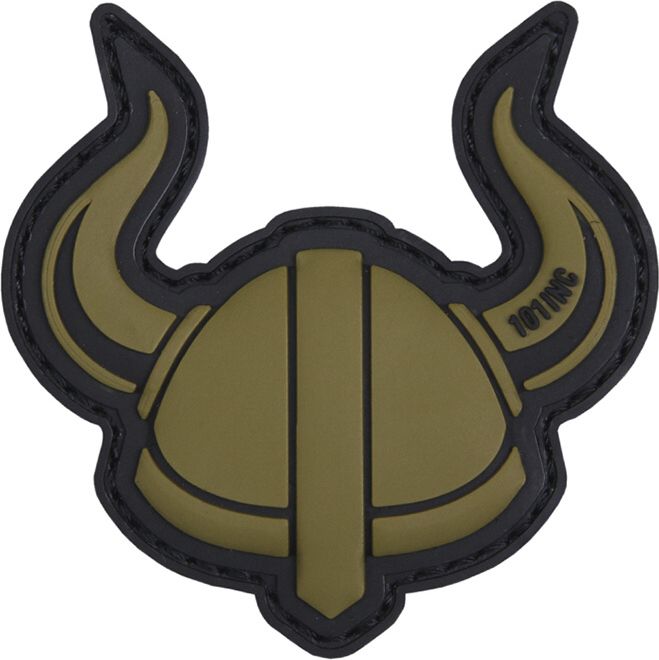 3D PVC Nášivka/Patch Viking helmet - zelená