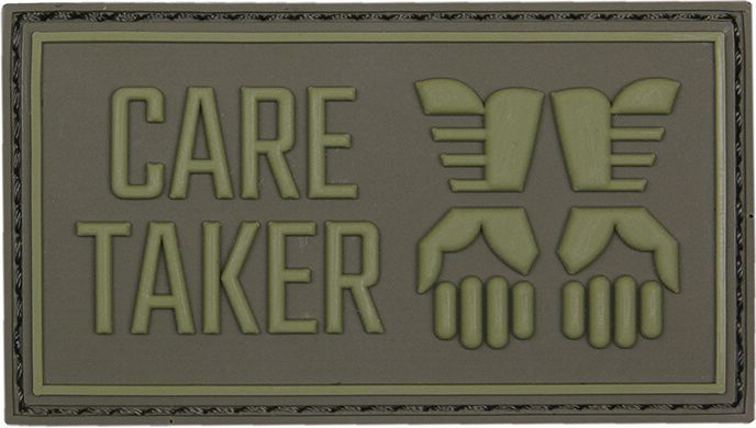 3D PVC Nášivka/Patch Care taker - zelená