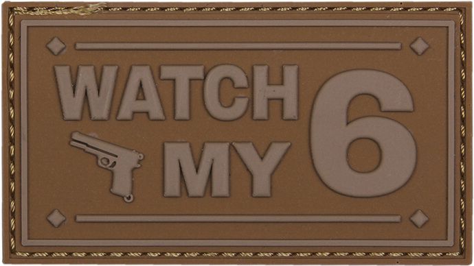 3D PVC Nášivka/Patch Watch my - coyote