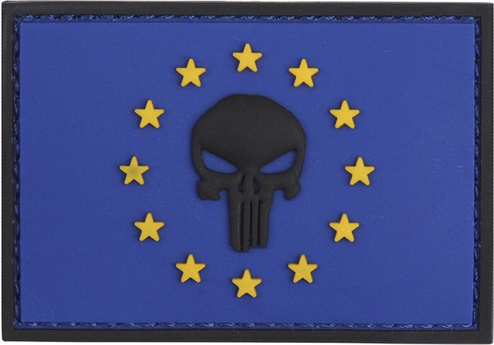 3D PVC Nášivka/Patch Punisher EU - modrá