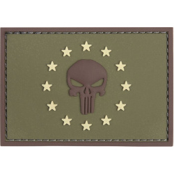 3D PVC Nášivka/Patch Punisher EU - zelená