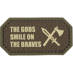 3D PVC Nášivka/Patch The Gods smile on the braves - brown/green