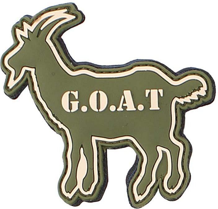 3D PVC Nášivka/Patch G.O.A.T. - green