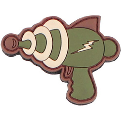 3D PVC Nášivka/Patch Spacegun - green/brown