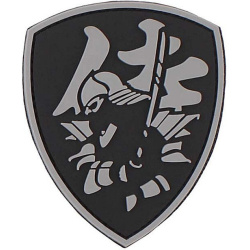 3D PVC Nášivka/Patch Samurai Shield - grey/black