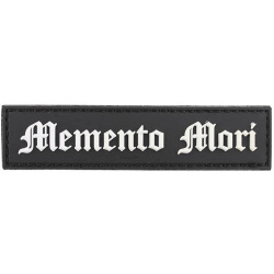 3D PVC Nášivka/Patch Memento Mori (stripe) - black/white